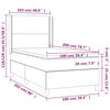 vidaXL &Kappa;&rho;&epsilon;&beta;ά&tau;&iota; Boxspring &mu;&epsilon; &Sigma;&tau;&rho;ώ&mu;&alpha; & LED &Sigma;&kappa;.&Gamma;&kappa;&rho;&iota; 100x200 &epsilon;&kappa; &Upsilon;&phi;&alpha;&sigma;&mu;ά&tau;&iota;&nu;&omicron;