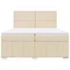 vidaXL &Kappa;&rho;&epsilon;&beta;ά&tau;&iota; Boxspring &mu;&epsilon; &Sigma;&tau;&rho;ώ&mu;&alpha; &Kappa;&rho;&epsilon;&mu; 200x200 &epsilon;&kappa;. &Upsilon;&phi;&alpha;&sigma;&mu;ά&tau;&iota;&nu;&omicron;
