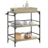 vidaXL Τρόλεϊ Κουζίνας Sonoma Δρυς 81,5x41x92,5 εκ. Επεξεργασμένο Ξύλο