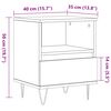 vidaXL Κομοδίνο Παλιό ξύλο 40 x 35 x 50 εκ. από Επεξεργασμένο Ξύλο