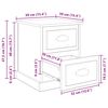 vidaXL Κομοδίνο Μαύρη δρυς 39 x 39 x 47.5 εκ Επεξεργασμένο ξύλο