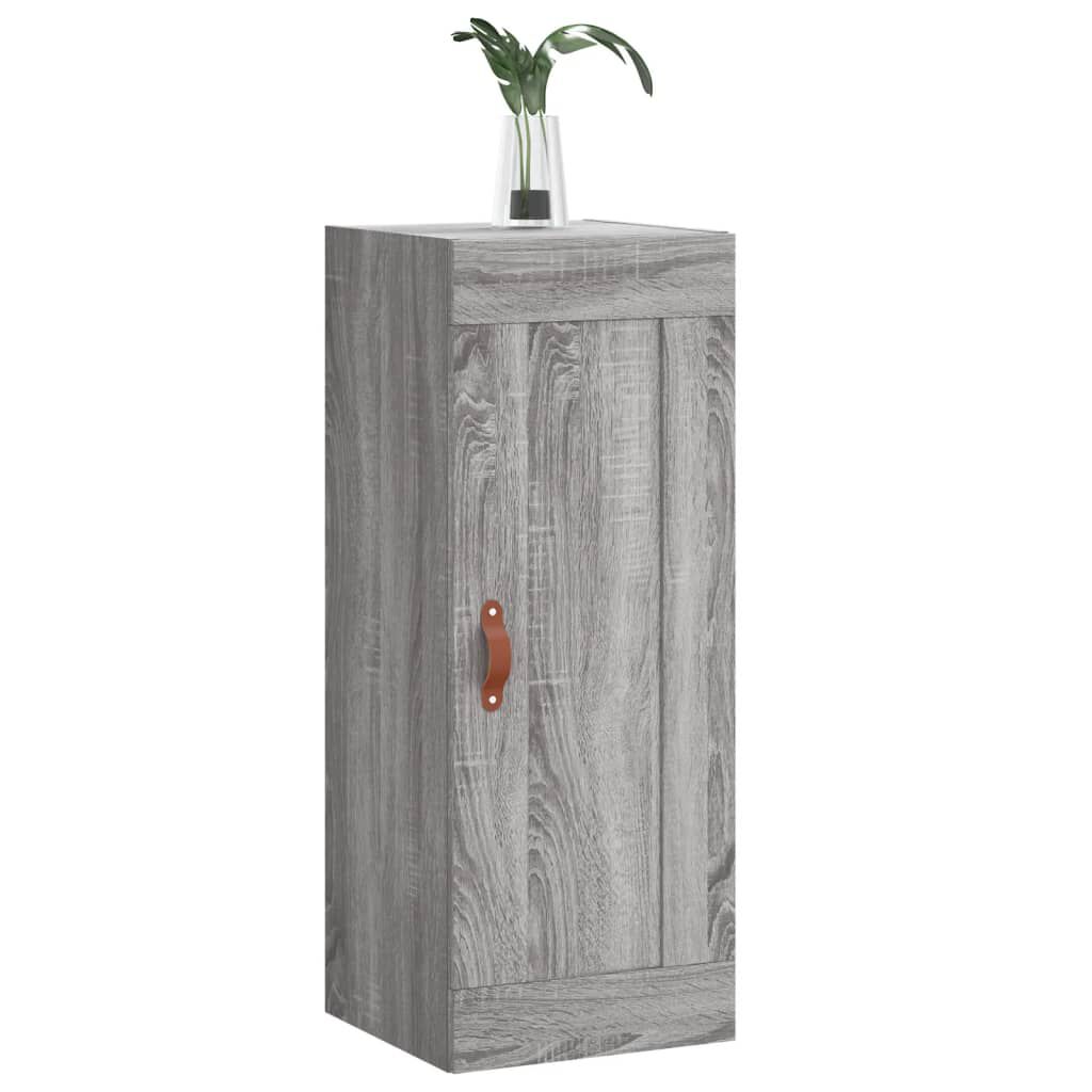 vidaXL Ντουλάπι Τοίχου Γκρι Sonoma 34,5 x 34 x 90 εκ. Επεξεργ. Ξύλο