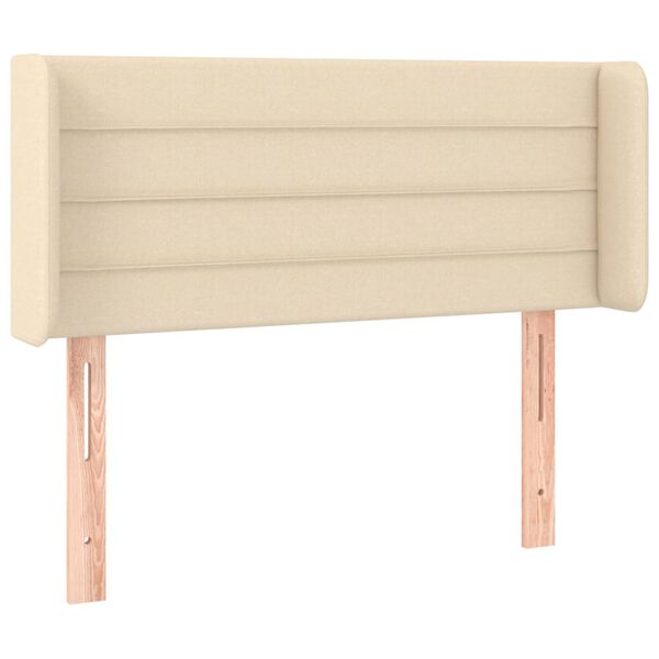 vidaXL Κεφαλάρι με Πτερύγια Κρεμ 103x16x78/88 εκ. Υφασμάτινο