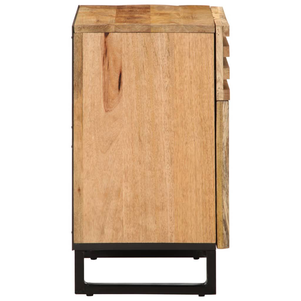 vidaXL Κομοδίνο 50 x 34 x 60 εκ. από Μασίφ Ακατέργαστο Ξύλο Μάνγκο