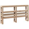 vidaXL Κεφαλάρι με Ράφια 120 εκ. από Μασίφ Ξύλο Πεύκου