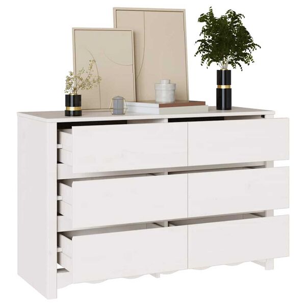 vidaXL Συρταριοθήκη με συρτάρι Drammen Λευκό 111 x 43 x 73.5 εκ.