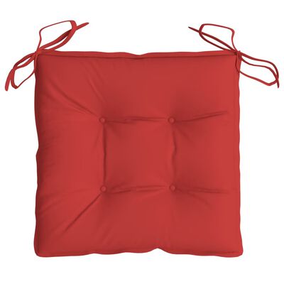 vidaXL Μαξιλάρια Καρέκλας 2 τεμ. Κόκκινα 50 x 50 x 7 εκ. Υφασμάτινα