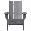 vidaXL Πτυσσόμενη Καρέκλα Adirondack Ανοιχτό γκρι 74.5 x 80.5 x 90 εκ.