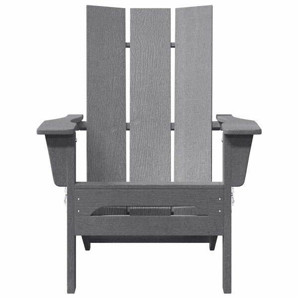 vidaXL Πτυσσόμενη Καρέκλα Adirondack Ανοιχτό γκρι 74.5 x 80.5 x 90 εκ.