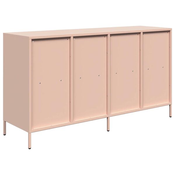 vidaXL Ντουλάπι Ροζ 135x39x73,5 εκ. από Χάλυβα Ψυχρής Έλασης