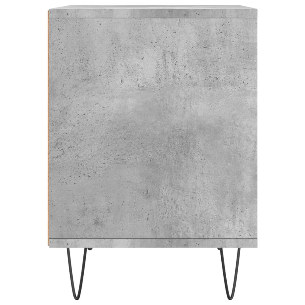 vidaXL Κομοδίνα 2 τεμ. Γκρι Σκυροδέματος 40x35x50 εκ. Επεξεργ. Ξύλο