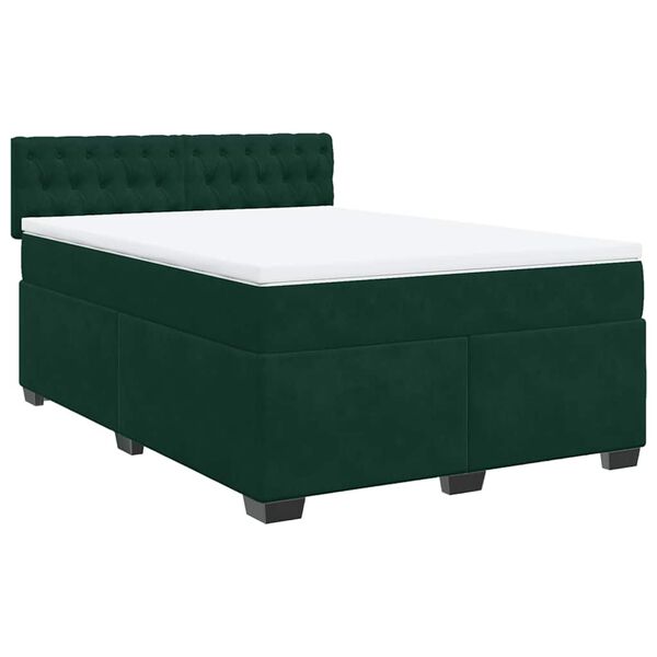 vidaXL &Kappa;&rho;&epsilon;&beta;ά&tau;&iota; Boxspring &mu;&epsilon; &Sigma;&tau;&rho;ώ&mu;&alpha; &Sigma;&kappa;&omicron;ύ&rho;&omicron; &Pi;&rho;ά&sigma;&iota;&nu;&omicron; 160x200&epsilon;&kappa;. &Beta;&epsilon;&lambda;&omicron;ύ&delta;&iota;&nu;&omicron;