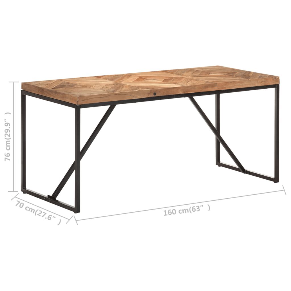 vidaXL Τραπεζαρία 160 x 70 x 76 εκ. από Μασίφ Ξύλο Ακακίας/Ξύλο Μάνγκο