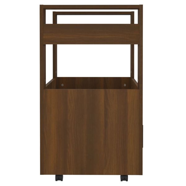 vidaXL Τρόλεϊ Κουζίνας Καφέ Δρυς 60x45x80 εκ. από Επεξεργασμένο Ξύλο