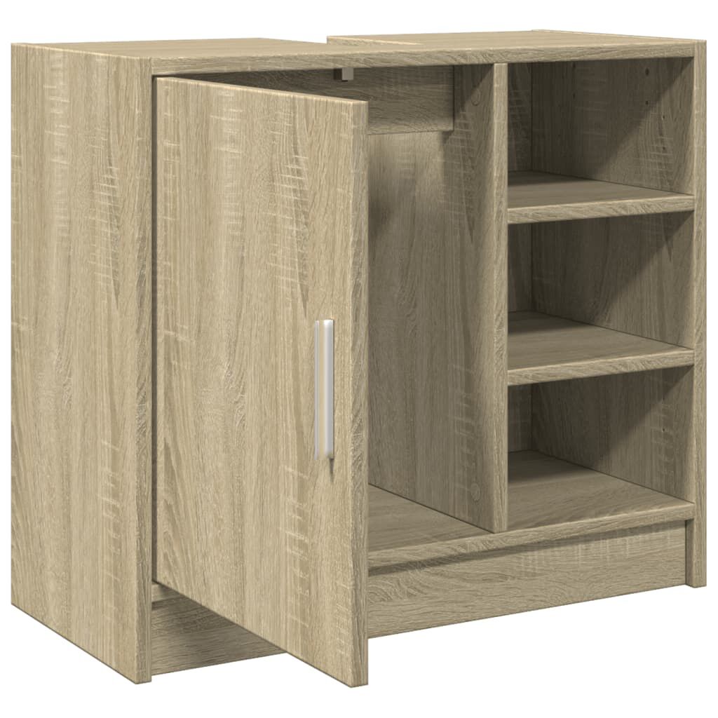 vidaXL Ντουλάπι Νιπτήρα Sonoma Δρυς 63x29x55 εκ. Επεξεργασμένο Ξύλο