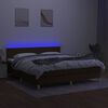 vidaXL &Kappa;&rho;&epsilon;&beta;ά&tau;&iota; Boxspring &mu;&epsilon; &Sigma;&tau;&rho;ώ&mu;&alpha; & LED &Sigma;&kappa;.&Kappa;&alpha;&phi;έ 180x200&epsilon;&kappa;. &Upsilon;&phi;&alpha;&sigma;&mu;ά&tau;&iota;&nu;&omicron;