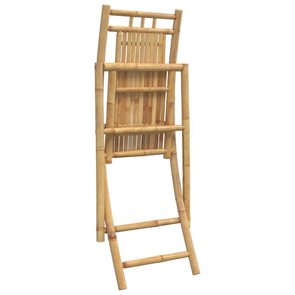 vidaXL Καρέκλες Κήπου Πτυσσόμενες 4 τεμ. 46 x 66 x 99 εκ. από Μπαμπού