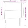 vidaXL Κεφαλάρι με Πτερύγια Μαύρο 83x23x118/128 εκ. Υφασμάτινο