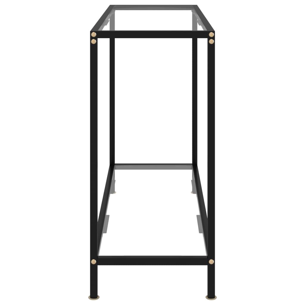 vidaXL Τραπέζι Κονσόλα Διαφανές 100 x 35 x 75 εκ. από Ψημένο Γυαλί