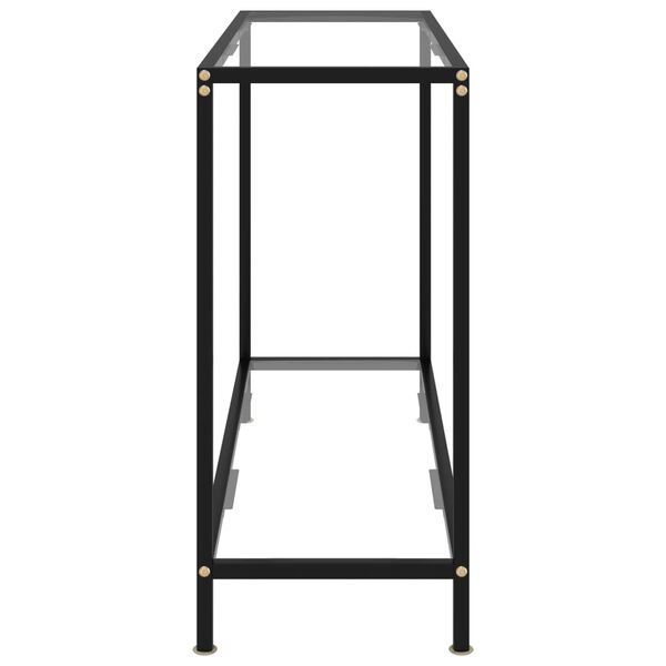 vidaXL Τραπέζι Κονσόλα Διαφανές 100 x 35 x 75 εκ. από Ψημένο Γυαλί
