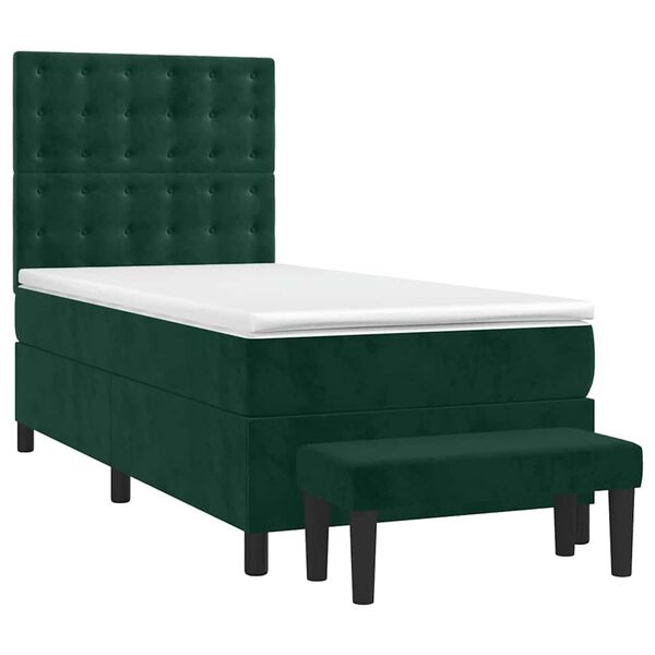 vidaXL &Kappa;&rho;&epsilon;&beta;ά&tau;&iota; Boxspring &mu;&epsilon; &Sigma;&tau;&rho;ώ&mu;&alpha; &Sigma;&kappa;&omicron;ύ&rho;&omicron; &Pi;&rho;ά&sigma;&iota;&nu;&omicron; 100x200&epsilon;&kappa;. &Beta;&epsilon;&lambda;&omicron;ύ&delta;&iota;&nu;&omicron;