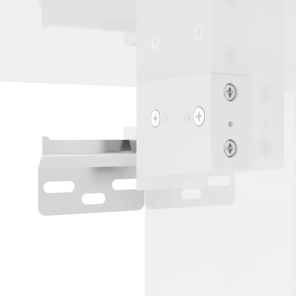 vidaXL Ντουλάπι Τοίχου Γυαλιστερό Λευκό 60x36,5x35 εκ. Επεξεργ. Ξύλο