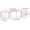 vidaXL Βιτρίνα τηλεόρασης με LED Γκρι sonoma 180 x 38 x 49 εκ