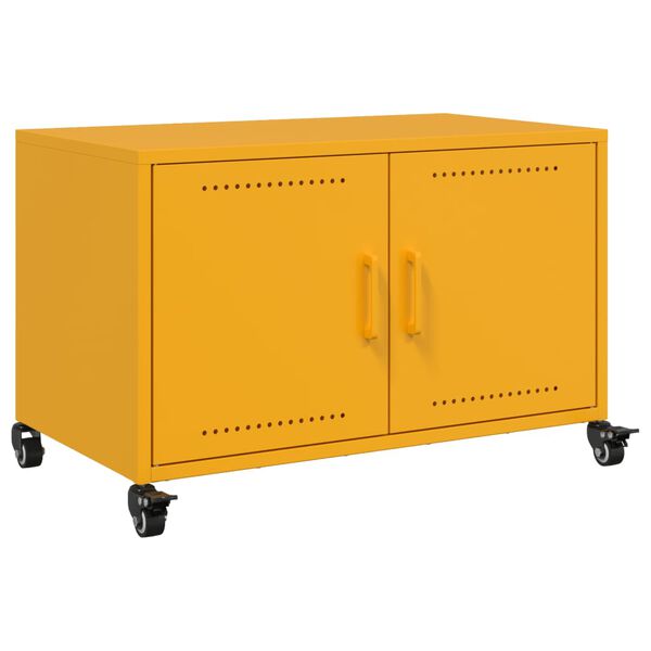 vidaXL Έπιπλο Τηλεόρασης Μουσταρδί Κίτρινο 68x39x43,5 εκ. από Ατσάλι