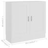 vidaXL Βιβλιοθήκη Λευκή 82,5 x 30,5 x 80 εκ. Επεξεργασμένο Ξύλο