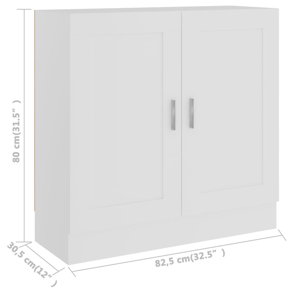 vidaXL Βιβλιοθήκη Λευκή 82,5 x 30,5 x 80 εκ. Επεξεργασμένο Ξύλο