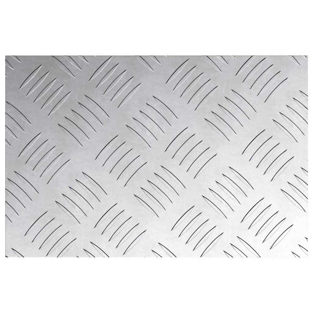 vidaXL Επιφάνειες Καρό 2 pcs Ασημί 30 x 20 cm Αλουμίνιο