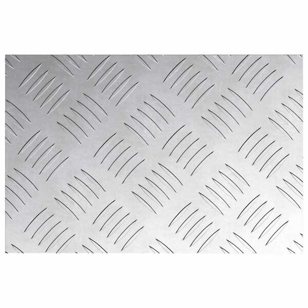 vidaXL Επιφάνειες Καρό 2 pcs Ασημί 30 x 20 cm Αλουμίνιο