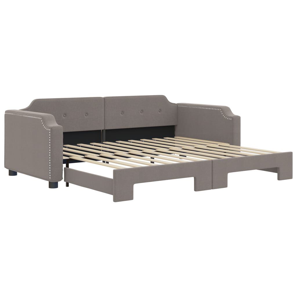 vidaXL Καναπές Κρεβάτι Συρόμενος Taupe 80 x 200 εκ. Υφασμάτινος