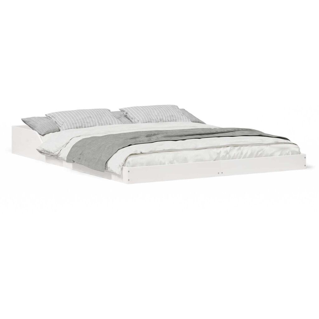 vidaXL Σκελετός Κρεβατιού Λευκό 160 x 220 cm ξύλο