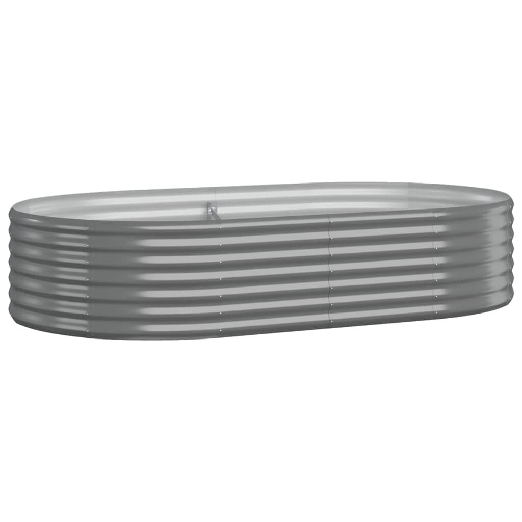 vidaXL Ζαρντινιέρα Γκρι 175x100x36 εκ. Γαλβανισμένος χάλυβας