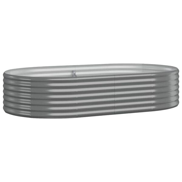 vidaXL Ζαρντινιέρα Γκρι 175x100x36 εκ. Γαλβανισμένος χάλυβας