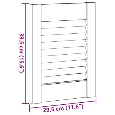 vidaXL Πόρτες ντουλαπιών Louvred Design 2 τεμάχια Λευκό 39,5x29,5 cm