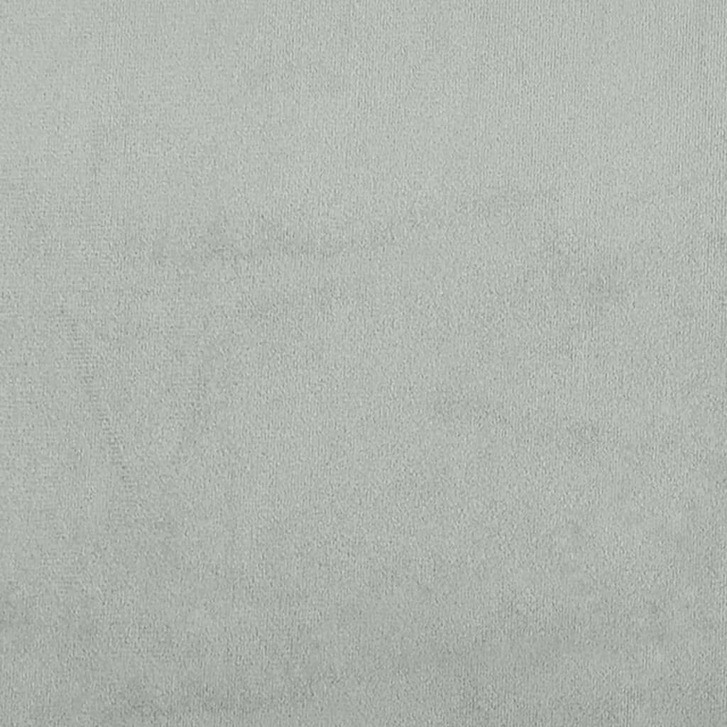 vidaXL Κρεβάτι Boxspring με Στρώμα Ανοιχτό Γκρι 120x200 εκ. Βελούδινο