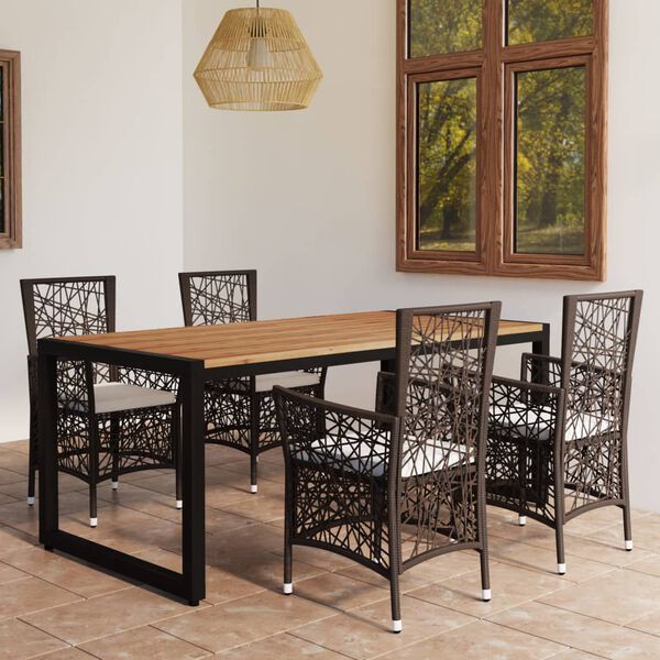 vidaXL &Sigma;&epsilon;&tau; &Tau;&rho;&alpha;&pi;&epsilon;&zeta;&alpha;&rho;ί&alpha;&sigmaf; &Kappa;ή&pi;&omicron;&upsilon; 5 &Tau;&epsilon;&mu;&alpha;&chi;ί&omega;&nu; &Kappa;&alpha;&phi;έ