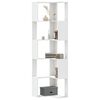 vidaXL Βιβλιοθήκη Γωνιακή 5 Επ. Λευκή 50x50x179εκ Επεξ. Ξύλο