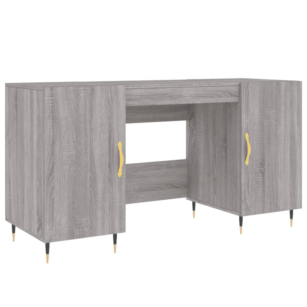 vidaXL Γραφείο Γκρι Sonoma 140 x 50 x 75 εκ. από Επεξεργασμένο Ξύλο