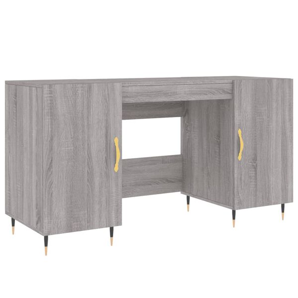 vidaXL Γραφείο Γκρι Sonoma 140 x 50 x 75 εκ. από Επεξεργασμένο Ξύλο