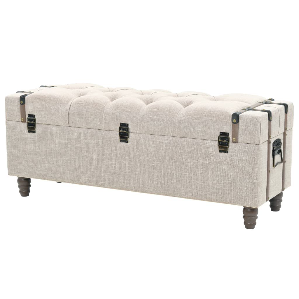 vidaXL Σετ Πάγκων Αποθήκευσης 3 τεμ. 112x37x45 εκ. Μασίφ Ξύλο / Ατσάλι