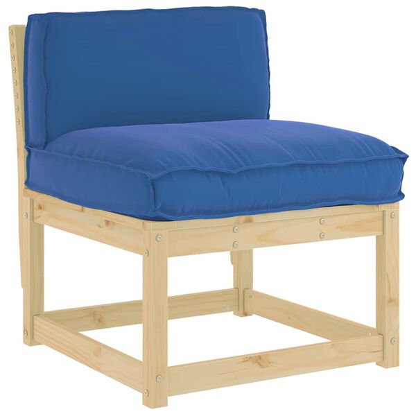 vidaXL Μαξιλάρι παλέτας για πλάτη Μπλε Ρουά 80 x 40 x 12 cm