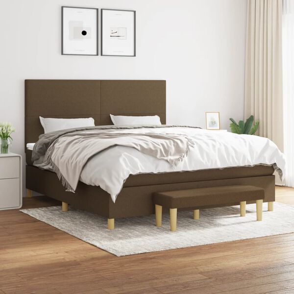 vidaXL &Kappa;&rho;&epsilon;&beta;ά&tau;&iota; Boxspring &mu;&epsilon; &Sigma;&tau;&rho;ώ&mu;&alpha; &Sigma;&kappa;&omicron;ύ&rho;&omicron; &Kappa;&alpha;&phi;έ 160x200 &epsilon;&kappa; &Upsilon;&phi;&alpha;&sigma;&mu;ά&tau;&iota;&nu;&omicron;