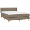 vidaXL &Kappa;&rho;&epsilon;&beta;ά&tau;&iota; Boxspring &mu;&epsilon; &Sigma;&tau;&rho;ώ&mu;&alpha; Taupe 140x190 &epsilon;&kappa;. &Upsilon;&phi;&alpha;&sigma;&mu;ά&tau;&iota;&nu;&omicron;