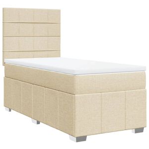 vidaXL &Kappa;&rho;&epsilon;&beta;ά&tau;&iota; Boxspring &mu;&epsilon; &Sigma;&tau;&rho;ώ&mu;&alpha; &Kappa;&rho;&epsilon;&mu; 80 x 200 &epsilon;&kappa;. &Upsilon;&phi;&alpha;&sigma;&mu;ά&tau;&iota;&nu;&omicron;