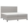 vidaXL &Kappa;&rho;&epsilon;&beta;ά&tau;&iota; Boxspring &mu;&epsilon; &Sigma;&tau;&rho;ώ&mu;&alpha; & LED &Alpha;&nu;.&Gamma;&kappa;&rho;&iota; 200x200&epsilon;&kappa;. &Upsilon;&phi;&alpha;&sigma;&mu;ά&tau;&iota;&nu;&omicron;