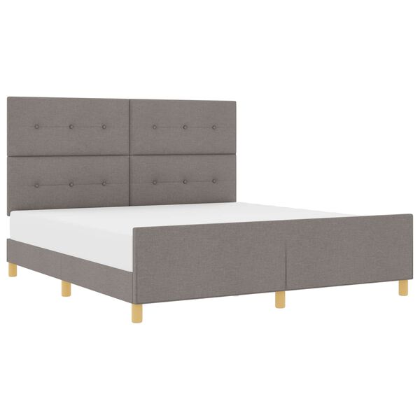 vidaXL &Sigma;&kappa;&epsilon;&lambda;&epsilon;&tau;ό&sigmaf; &Kappa;&rho;&epsilon;&beta;&alpha;&tau;&iota;&omicron;ύ &mu;&epsilon; &kappa;&epsilon;&phi;&alpha;&lambda;ά&rho;&iota; Taupe 180 x 200 cm ύ&phi;&alpha;&sigma;&mu;&alpha;