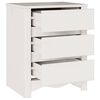 vidaXL Κομοδίνο Drammen Λευκό 45 x 35 x 56 εκ. Μασίφ ξύλο πεύκου